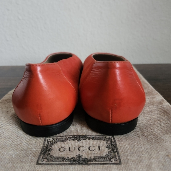 Gucci Orange Suede Soho Flats - Picture 9 of 13